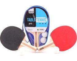 Tafeltennis set - Tafeltennis - Ping pong - Pingpongballen - Pingpongbatjes - Met opbergtasje - 5-delig