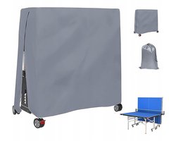 Tafeltennishoes voor pingpongtafel - 210D Oxford-stof - Beschermhoes voor pingpongtafel - 165 x 70 x 185 cm - Geschikt voor Buitengebruik, Beschermt Pingpongtafels en Voorkomt Veroudering - Grijs