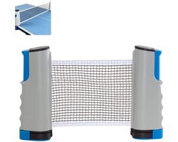 Tafeltennisnetje - Tafeltennisnetten - Oprolbaar Tafeltennisnet - Pingpong Net - Tafeltennisaccessoires - Met Klemmen - Uitschuifbaar / Verstelbaar / Compact - Tot 175 Cm Breedte - Voor Tafels Met Dikte Tot 5 Cm - Voor Binnen En Buiten Tafels