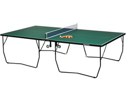 Tafeltennistafel – Pingpongtafel – Tafeltennisbord – Inklapbare Tafel – Speeltafel – Inklapbaar Design – 8 Wieltjes Voor Makkelijk Verplaatsen – 274x152,5x76 cm – Robuust IJzeren Frame – Inclusief Peddels En Ballen – Groen