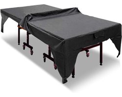 Tafeltennistafelhoes - Beschermhoes tafeltennistafel - tafeltennishoes voor buiten - Waterdicht - stofdicht - Robuuste - tafeltennishoes - Beschermhoes voor opvouwbare tafel - Tafeltennistafelhoes voor binnen en buiten - Pingpongtafel - Zwart