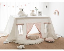 Tafeltent - 275x210cm - Geruit Roze