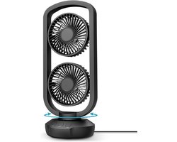 Tafelventilator Kleine Torenventilator 40Cm - 3 Snelheden - 105° Oscillatie - 3-Timer Functie - Draagbare Ventilator Voor Slaapkamer - Kantoor - Keuken