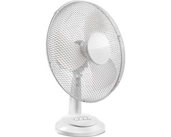Tafelventilator - Wit 30 cm 35W Tafel ventilator FAN Tafelventilator | 30 cm Diameter | 3-Snelheden | Wit kantoor/bureau ventilatoren van kunststof heerlijk verkoelend