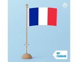 Tafelvlag Frankrijk 10x15cm | met standaard