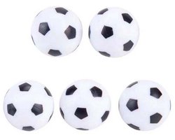 Tafelvoetbalballen 5 stuks zwart wit