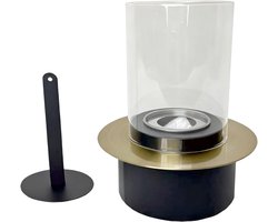 Tafelvuur - Mini fornuis - Buiten verwarmen - Efficiënte warmte - 20 cm - Zwart
