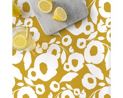 Tafelzeil Growing up gold rush rond 160cm Geel