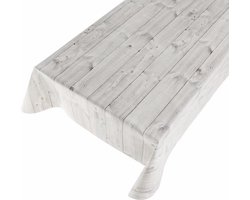 Tafelzeil hout grijs 140 x 500