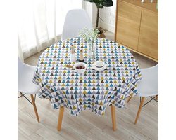 tafelzeil - tafelkleed - Rond tafelkleed 120 cm wasbaar tafelkleed decoratieve tafelkleed binnen vakantiehuis kerstfeest picknick eetkamer