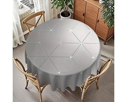 tafelzeil - tafelkleed - Rond tafelkleed 140 cm - 120gsm Dikke - Polyester Fleece Materiaal - wasbaar tafelkleed decoratieve tafelkleed binnen vakantiehuis kerstfeest picknick eetkamer.