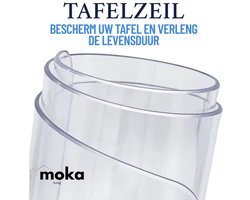 Tafelzeil Transparant - 120cm Rond Ø - Anti Slip - Tafelbeschermer - Hittebestendig - Krasbestendig - Glashelder