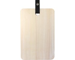 TAK Design Snijplank L - Incl. Leer - Hout - 20 x 30 cm - Zwart