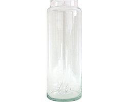 TAK Design Vaas Diamonds XL - Handgemaakt - Glas - Ø10 x 30 cm - Zilver