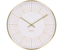 Takamaka Wandklok geruisloos, Ø40cm goudkleurig.