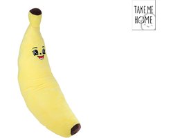 Take Me Home pluche banaan knuffel geel - 100cm groot kussen.