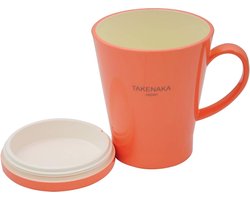 TAKENAKA Mok met deksel uit Japan Tangerine Orange 295ml B11,40 x D8,60 x H11,50 cm