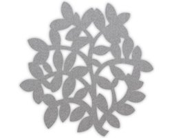 Takjes en bladeren vilt onderzetter - Lichtgrijs - 6 stuks - ø 9,5 cm - Tafeldecoratie - Glas onderzetter - Cadeau - Woondecoratie - Woonkamer - Tafelbescherming - Onderzetters Voor Glazen - Keukenbenodigdheden - Woonaccessoires - Tafelaccessoires