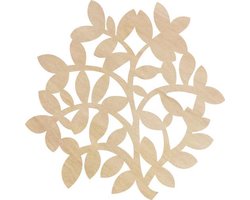 Takjes hout onderzetters - 6 stuks - ø 10 cm Rond - Glas onderzetter - Cadeau - Woondecoratie - Woonkamer - Tafelbescherming - Onderzetters Voor Glazen - Keukenbenodigdheden - Woonaccessoires - Tafelaccessoires - Hout