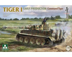 Takom Modelbouwpakket Militaire voertuigen - 2195 Sd.Kfz.267/268 Tiger I - Vroege Productie - Commando Tiger - Tank Plastic - 1:35 - Modelbouw