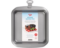 Tala Everyday – Vierkante Bakvorm – 20 x 20 cm – Carbonstaal – Met Antiaanbaklaag – Brede Handgrepen & Stapelbaar – Voor Brownies, Cake & Lasagne