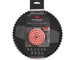 Tala Performance – Quichevorm met Losse Bodem – Ø 23 cm – Geribbelde Bakvorm van Koolstofstaal – Met Anti-aanbaklaag – Ovenbestendig