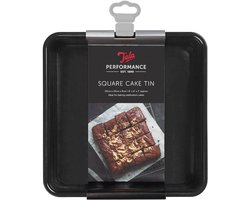 Tala Performance – Vierkante Bakvorm met Losse Bodem – 20 cm – Dubbele Anti-aanbaklaag – Brownie & Taartvorm – Ovenbestendig Koolstofstaal