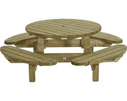 Talen picknicktafel - Rond 210 cm