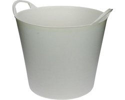 Talen Tools - Flexibel kuipje - Met hendels - Kunststof - 22 liter - Wit