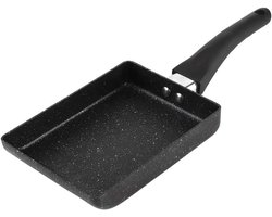 Tamagoyaki Pan - Japanse Omelet Pan - Rechthoekige Bakpan - Vierkante Eipan - Antiaanbak Kookpot met Plastic Handvat voor Gasfornuis en Inductiekoker