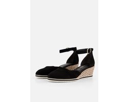 Tamaris Espadrilles Sleehak zwart Leer - Dames - Maat 37