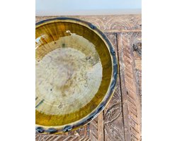 Tamegroute schaal| Geel | Marokkaanse Aardewerk saladeschaal | Diameter 21