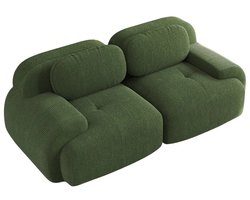 TamTrade Bank - Loveseat - Sofa - Frameloze bank - Modulair ontwerp - Groen - Antislip - Gebruiksklaar comfort - Montagevrij