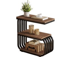 TamTrade Bijzettafel - Sidetable - Koffietafel - Coffee table - Zijtafel - 3 Laags - Industrieel design - Max. 50Kg draagvermogen