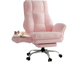 TamTrade Bureaustoel - Gaming stoel - Office chair - Chair -Computer stoel - Roze - Inclusief voetsteun - Ergonomisch ontwerp