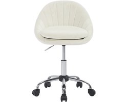 TamTrade Bureaustoel - Kaptafel stoel - Ergonomisch - Hoogte verstelbaar - 360° Rotatie - 120Kg belastbaar gewicht - Beige