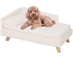 TamTrade Hondenbank - Huisdierenbank - Huisdierenbed - Sofa hond - Sofa kat - Maat M - Beige - Tot 25kg - Lichtgewicht - Anti-slip
