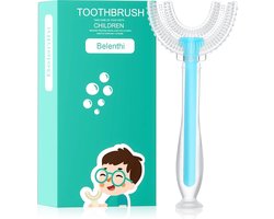 Tandenborstel kind met zuignap-Handtandenborstel voor kinderen-2 tot 12 jaar-Zachte silliconen-Baby tandenborstel-Tandenborstel baby en peuter - U-Vormig - 360 graden-Bijtringen-peutertandenborstel-U vorm