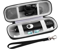 Tandenborstel Reiskoffer Compatibel met, Elektrische tandenborstel opbergdoos - Tandenborstel Opbergdoos - Oplaadbare Elektrische Tandenborstel - Harde EVA Hoes Opbergzak Houder met Mesh Zak voor Accessoires - Zwart (Alleen Doos) - Zwart