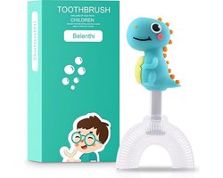 Tandenborstel voor baby en kind- Handtandenborstel voor kinderen-2 tot 12 jaar- U vormig 360 graden poetsen