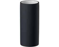 Tandenborstelbeker - Badkamer Accessoire - Hygiënisch Opbergen - Rubberen Afwerking - 5.5 x 10 cm - Zwart