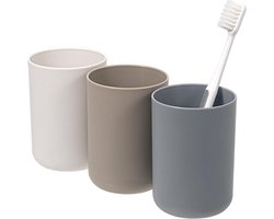 Tandenborstelbeker Set - Opbergbekers - Badkamer Organisatie - Voedselveilig Materiaal - 300 ml - Wit