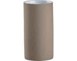 Tandenborstelbeker - Tandenborstelhouders Beker - Badkamer Organisatie - Strakke Lijnen Design - 122 cm Hoog - Taupe