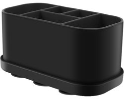 Tandenborstelhouder - elektrische tandenborstelhouder - Badkamer organizer - Badkamer accessoires - toothbrush holder - Houder Tandenborstel - met Sorteervakken - Siliconen tandpastahouder met zuignap - Multifunctionele tandenborstelorganizer