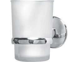 Tandenborstelhouder van glas en chroom Fackelmann Vision