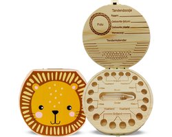 Tandendoosje Tijger - koester dierbare momenten - Tandendoosje jongens en meisjes - melktanden bewaardoosje - Tandendoosje hout - Kraamcadeau