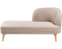 TANLAY - Chaise longue - Lichtbruin - Polyester