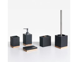 TAPICHE - Badkameraccessoireset - Zwart - Polyresin