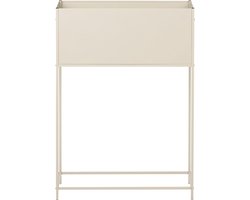 TAPIEN - Verhoogde plantenbak - Beige - 70 x 30 x 100 cm - Metaal