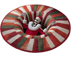 Tapijt - Algemene Slaapkamer Vloermat - 80x80cm - Veelzijdige Zachte Textuur - Draagbare Vloer - Premium Binnenruimte - Perfect voor Keuken - Badkamer - Kerstversiering - Feestdecoratie - Kerst